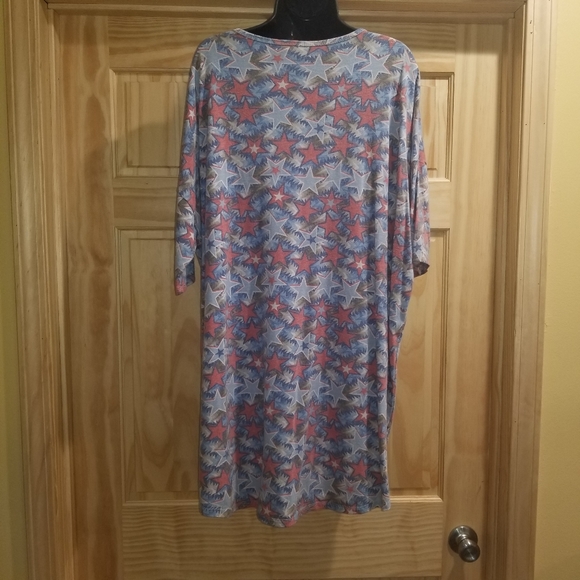 Lularoe Americana Red White Blue Stars 2XL Irma - Picture 4 of 5